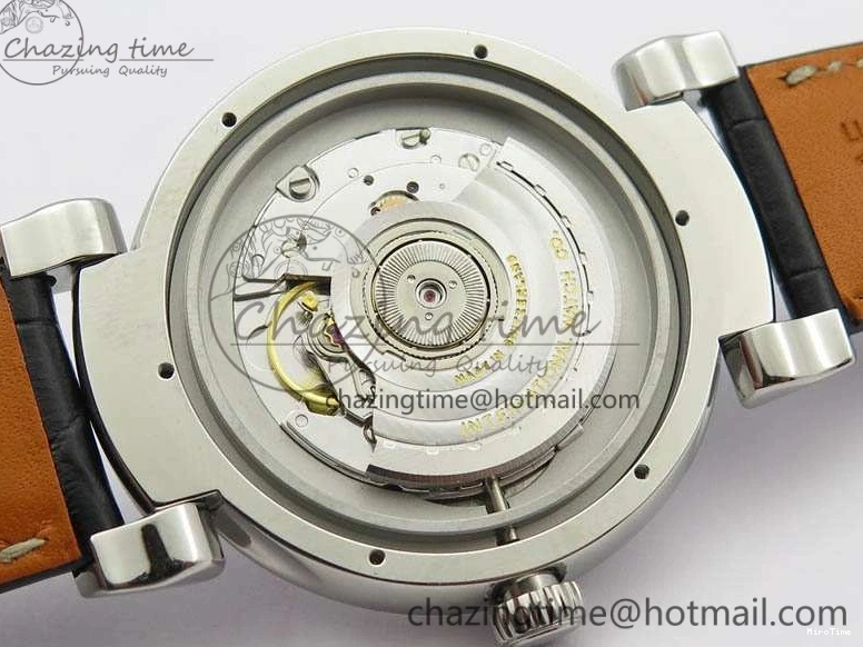 MIROTIME 0209 Da Vinci IW356601 SS TW 1:1 Best Edition Blue Dial On Black Leather Strap A Durable 7239